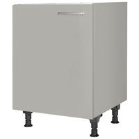 SPÜLENUNTERSCHRANK 60/87/56 cm  in Grau  - Edelstahlfarben/Grau, MODERN, Holzwerkstoff/Metall (60/87/56cm) - Nobilia