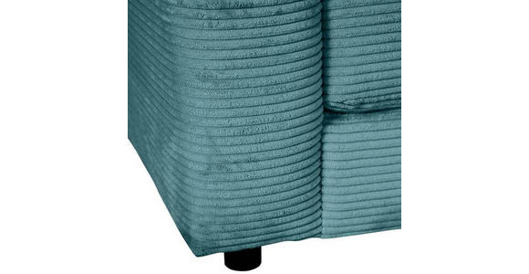 ECKSOFA Petrol Cord  - Petrol/Schwarz, Design, Kunststoff/Textil (240/175cm) - Landscape
