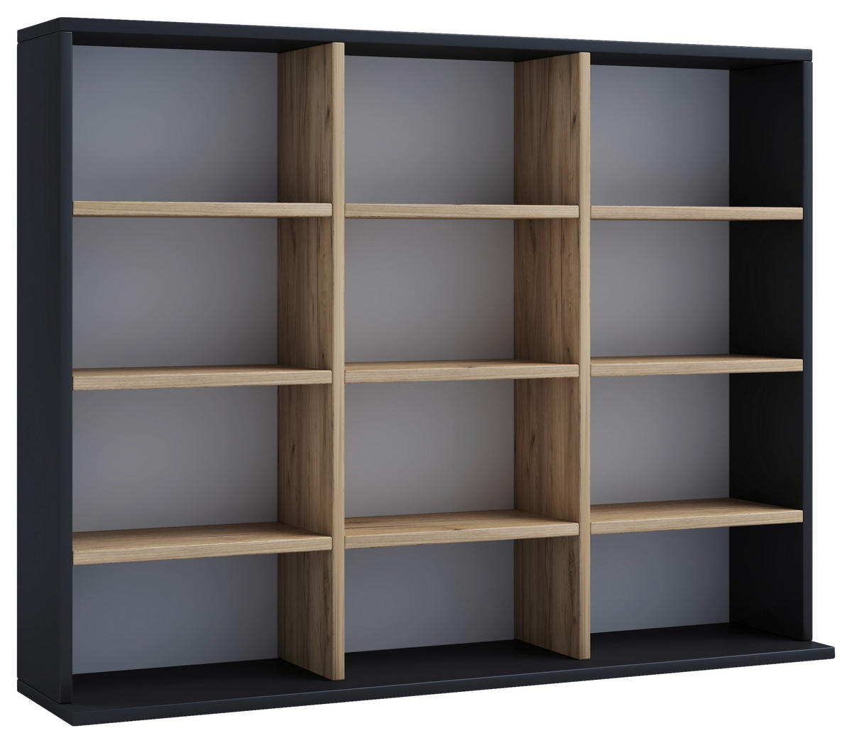 REGAL  102/82/23 cm Schwarz, Honigeiche  - Honigeiche/Schwarz, Design, Holzwerkstoff (102/82/23cm) - MID.YOU