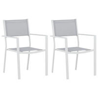 STAPELSESSEL - Weiß, KONVENTIONELL, Textil/Metall (56.5/88/61cm) - Gardenson