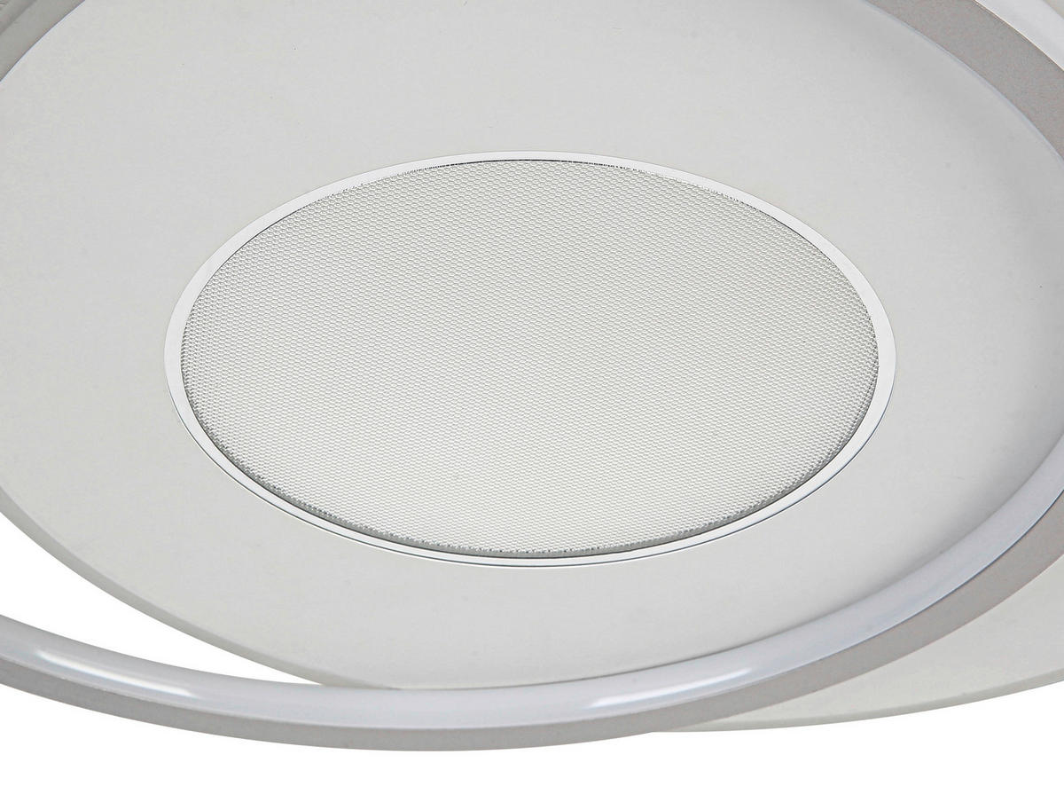 DECKENLEUCHTE 44/48/5 cm   - Chromfarben/Alufarben, Trend, Kunststoff/Metall (44/48/5cm) - Novel