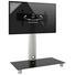 TV-RACK Schwarz, Silberfarben - Silberfarben/Schwarz, KONVENTIONELL, Glas/Metall (95/99/40cm)