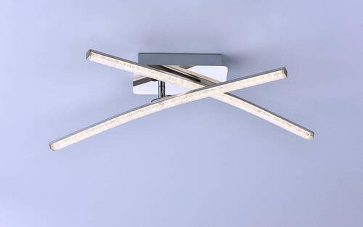 LED-DECKENLEUCHTE Simon 58/51/10 cm  - Chromfarben, Design, Metall (58/51/10cm)