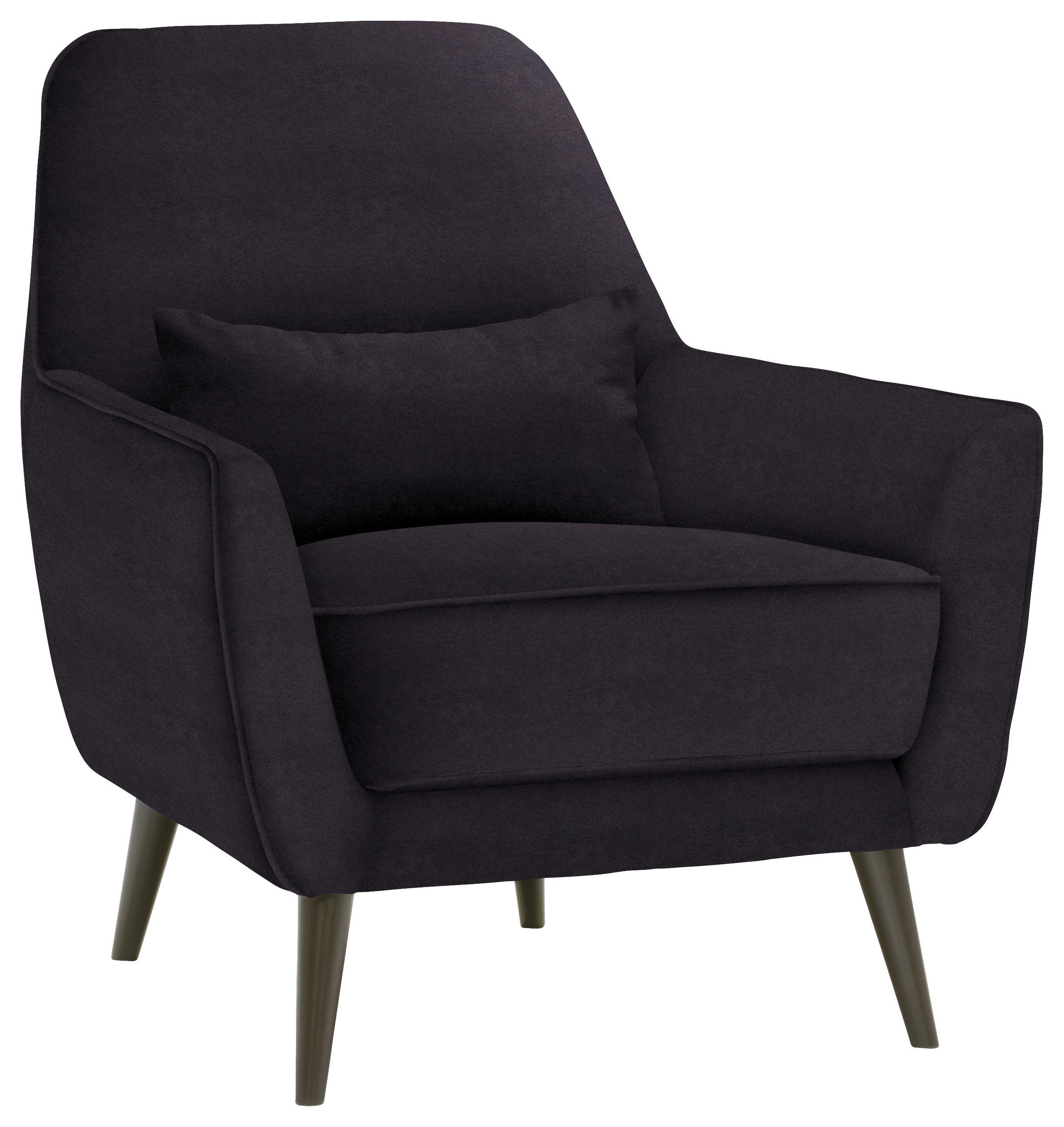 SESSEL in Mikrofaser Dunkelgrau  - Dunkelgrau/Schwarz, MODERN, Holz/Textil (77/86/80cm) - Carryhome