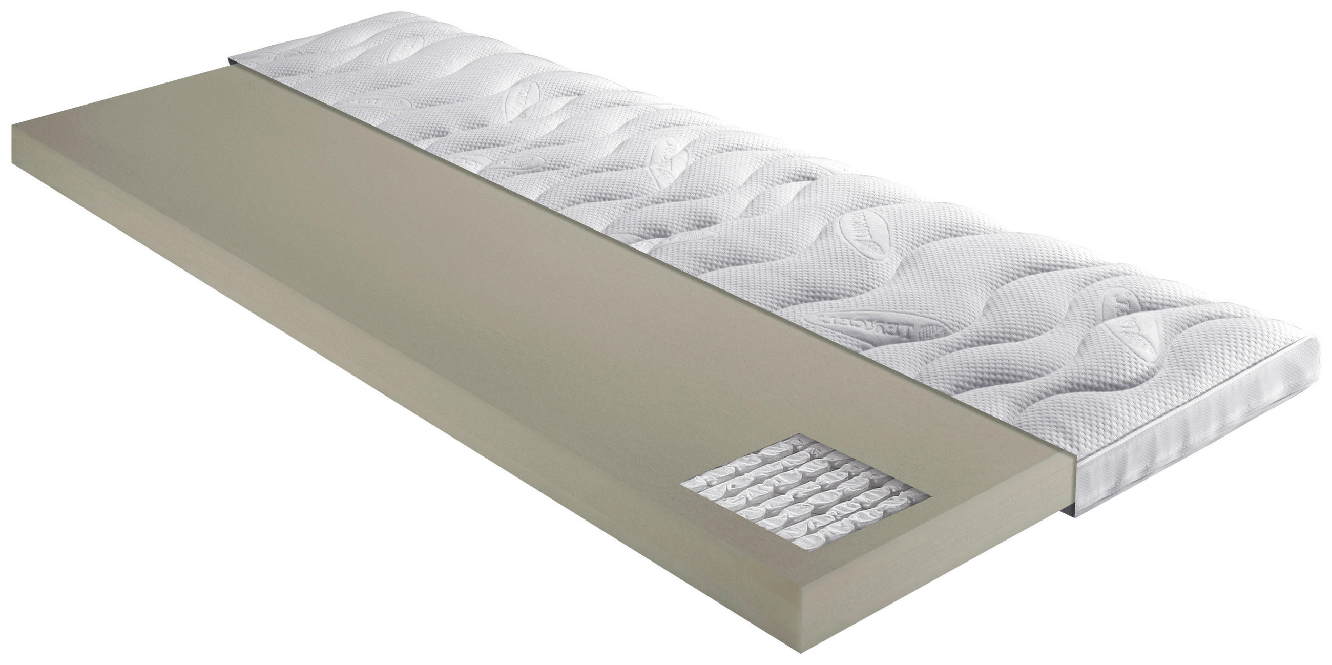 TOPPER 90/200 cm Höhe ca. 10 cm  - Weiß, KONVENTIONELL, Textil (90/200cm) - Novel