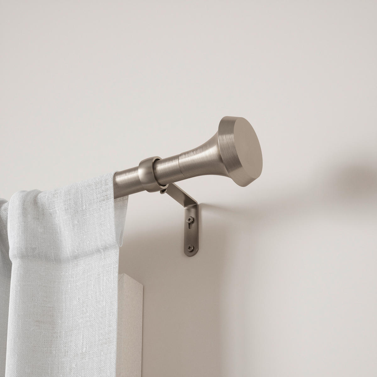 VORHANGSTANGE  380 cm  - Nickelfarben, KONVENTIONELL, Metall (380cm) - Umbra