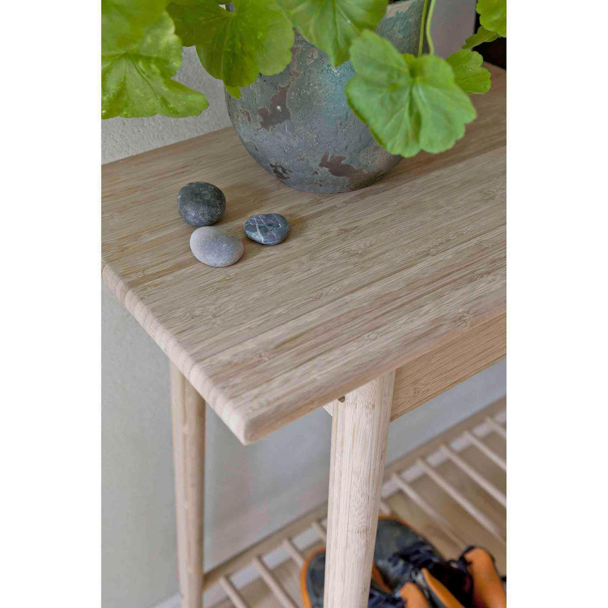 KONSOLENTISCH Holz 90/35/80 cm   - Naturfarben/Nickelfarben, Romantik / Landhaus, Holz (90/35/80cm) - MID.YOU