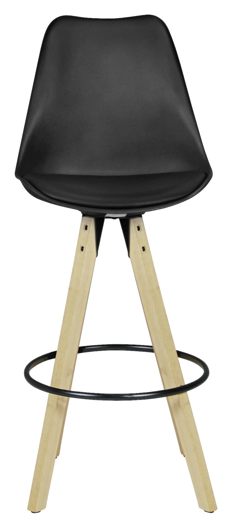 BARPALL SET i svart  - svart/ekfärgad, Design, metall/trä (49/113/49cm) - MID.YOU