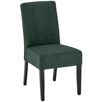 STUHL Webstoff Dunkelgrün Buche massiv  - Wengefarben/Dunkelgrün, MODERN, Holz/Textil (48/95/62cm)