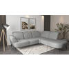 ECKSOFA in Flachgewebe Grau  - Schwarz/Grau, Modern, Textil/Metall (302/270cm) - Sit & More
