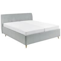 POLSTERBETT 180/200 cm,  in Pastellgrün,  - Eichefarben/Pastellgrün, Design, Holz/Textil (180/200cm) - RUF Betten