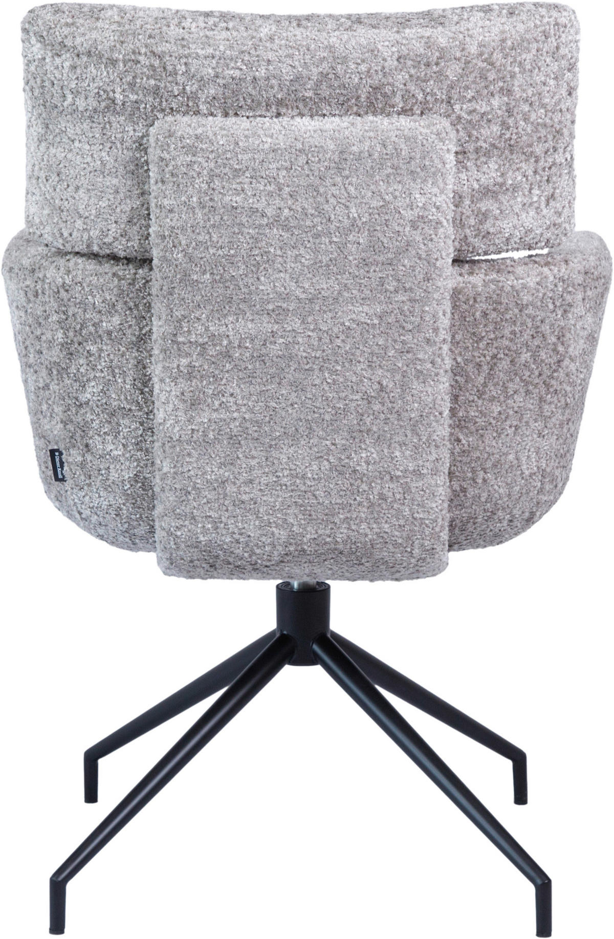 ARMLEHNSTUHL  Wippfunktion, Sitzfläche 360° drehbar Webstoff  Schwarz, Taupe  - Taupe/Schwarz, Design, Textil/Metall (62/92/66cm) - Dieter Knoll