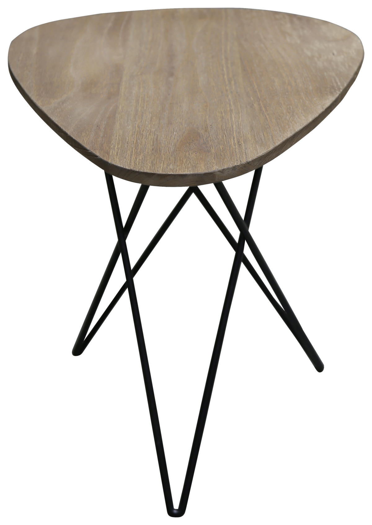 SADA STOLKŮ, dřevo mindi, černá, barvy teak - barvy teak/černá, Lifestyle, kov/dřevo (40-50/45-55/36-45cm) - Landscape