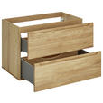 WASCHBECKENUNTERSCHRANK 80/54/46 cm  - Eichefarben, KONVENTIONELL, Holz/Holzwerkstoff (80/54/46cm) - Linea Natura