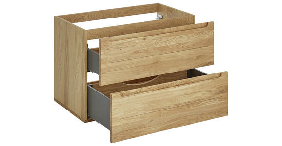 WASCHBECKENUNTERSCHRANK 80/54/46 cm  - Eichefarben, KONVENTIONELL, Holz/Holzwerkstoff (80/54/46cm) - Linea Natura