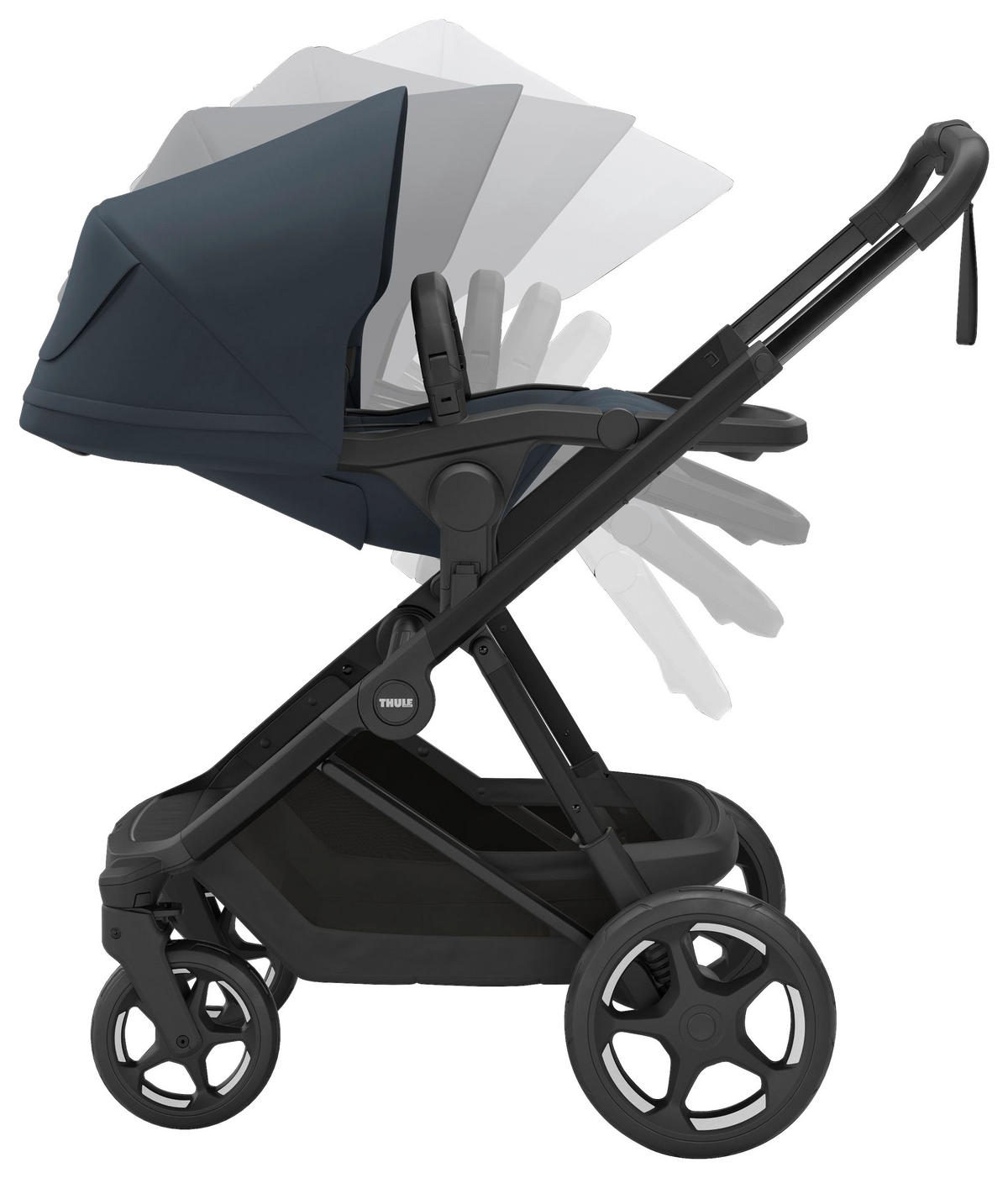 KOMBIKINDERWAGEN Charm 2in1  - Schwarz/Dunkelblau, Design, Kunststoff/Metall (91/61/59null) - Thule