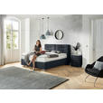 BOXSPRINGBETT 200/200 cm  in Dunkelblau  - Chromfarben/Dunkelblau, KONVENTIONELL, Textil (200/200cm) - Dieter Knoll