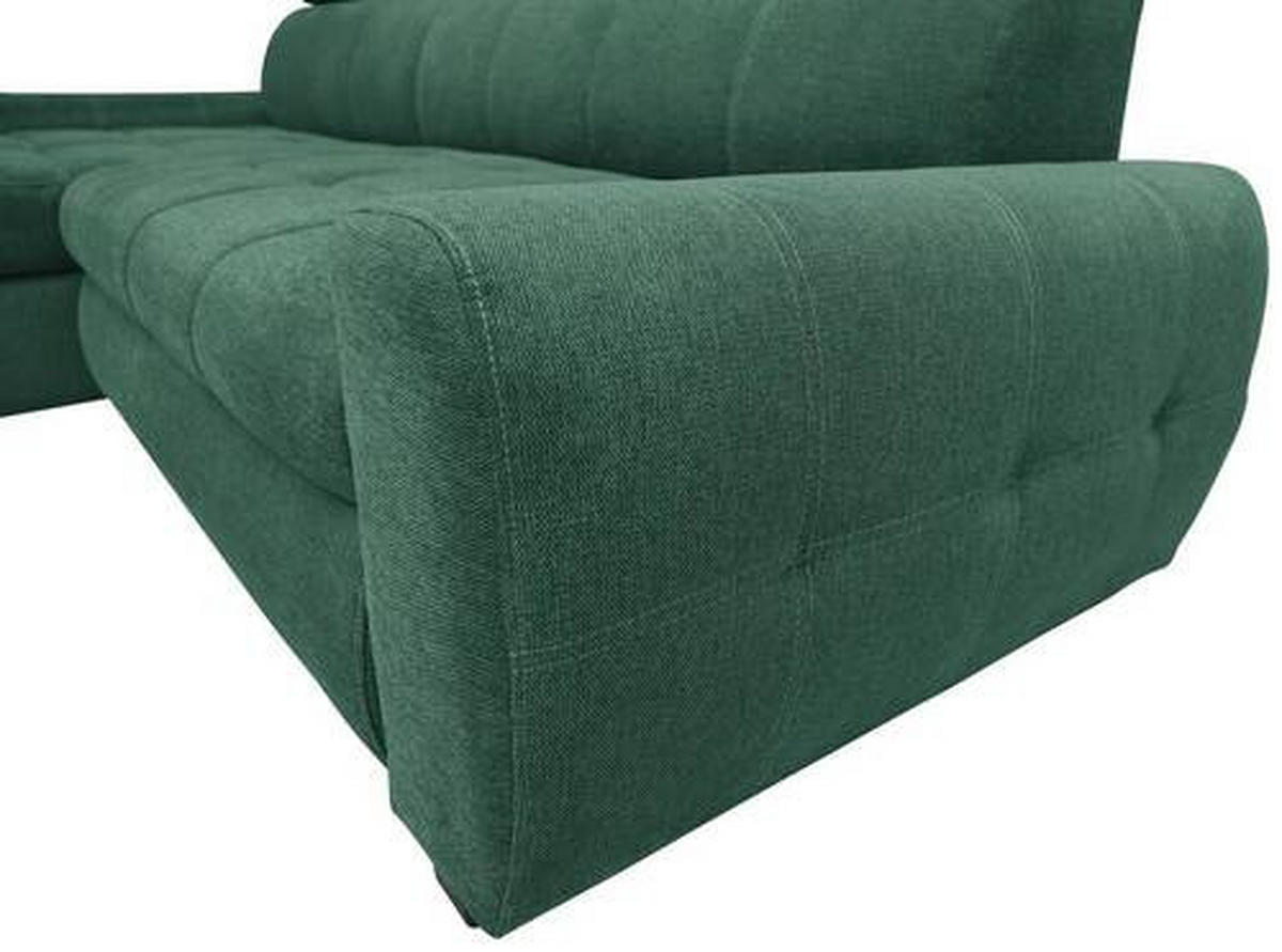 Wohnlandschaft inkl.Funktionen in Webstoff Türkis  - Türkis/Weiss, Lifestyle, Kunststoff/Textil (173/276cm) - Stylife