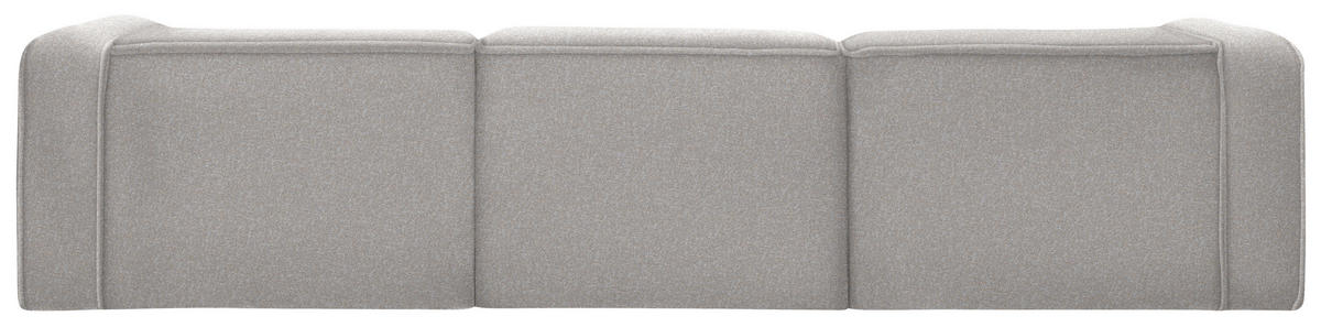 ECKSOFA in Webstoff Graubraun  - Graubraun/Schwarz, Design, Kunststoff/Textil (332/163cm) - Stylife