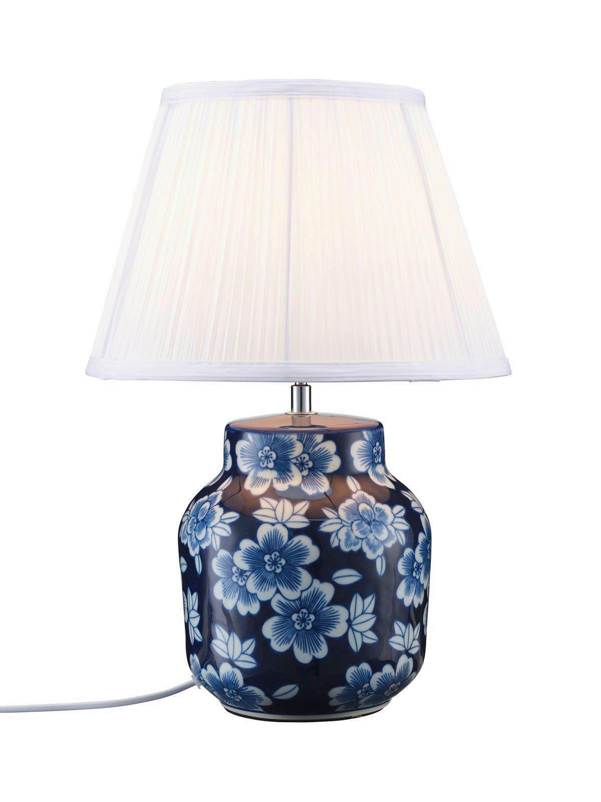 TISCHLEUCHTE 32/47/32 cm   - Blau, LIFESTYLE, Keramik/Textil (32/47/32cm)