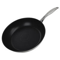 TIGAIE PENTRU PRĂJIT 28 cm  - argintiu/negru, Design, metal (28cm) - Chefkoch+Fackelmann