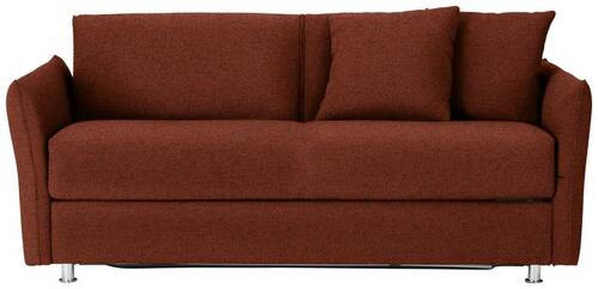 SCHLAFSOFA in Textil Rostfarben  - Chromfarben/Rostfarben, Modern, Textil/Metall (194/85/100cm) - Bali