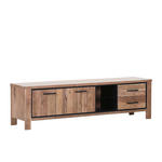 LOWBOARD  in 180/55/44 cm  - Schwarz/Akaziefarben, LIFESTYLE, Glas/Holz (180/55/44cm) - Landscape