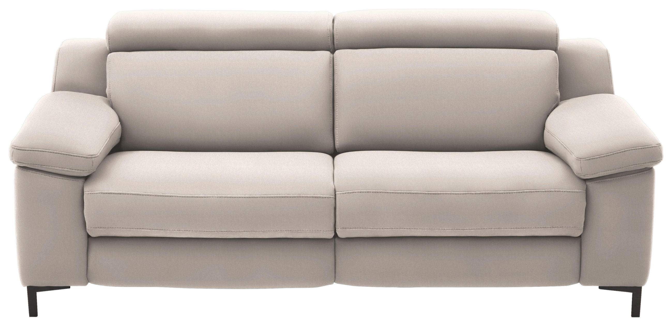 2,5-SITZER in Chenille Beige  - Beige/Schwarz, Design, Textil/Metall (188/84-104/104cm) - Valdera