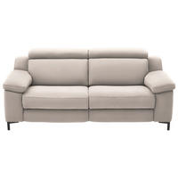 2,5-SITZER in Chenille Beige  - Beige/Schwarz, Design, Textil/Metall (188/84-104/104cm) - Valdera