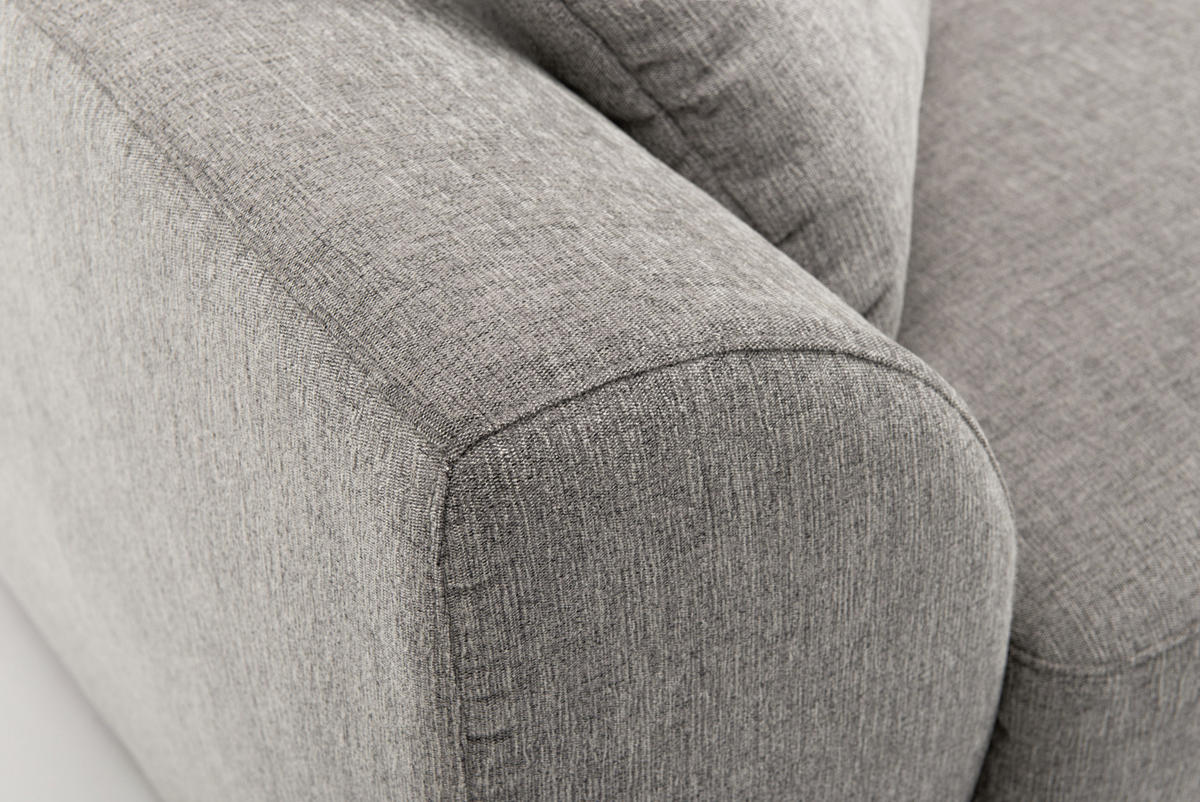 SOFFA i grå  - kromfärg/grå, Modern, metall/textil (197/91/97cm) - Welnova