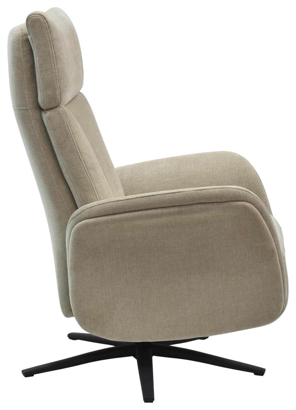 RELAXSESSEL Webstoff    - Beige/Schwarz, Design, Holz/Textil (75/109/84/148/84cm) - Livetastic