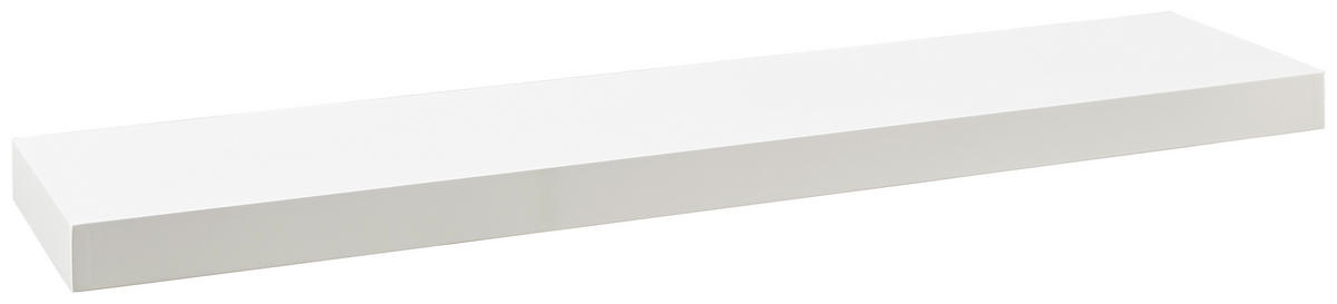 NÁSTENNÁ POLICA, biela, 110/5/25 cm - biela, Basics, kompozitné drevo (110/5/25cm) - Xora