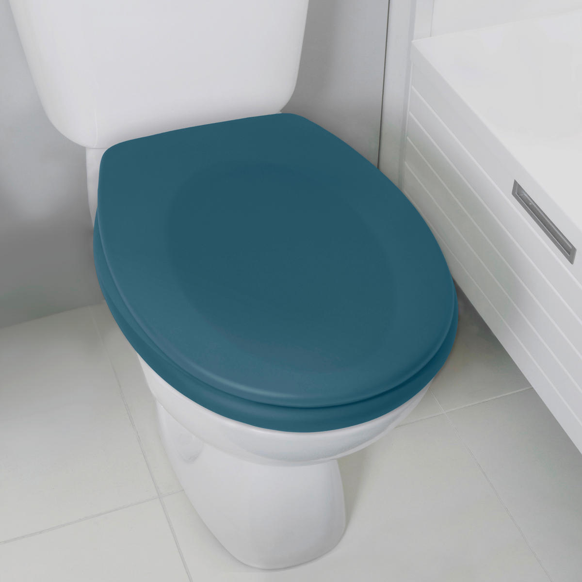 WC-SITZ - Petrol, Basics, Kunststoff (45.5/37/5.5cm) - Spirella