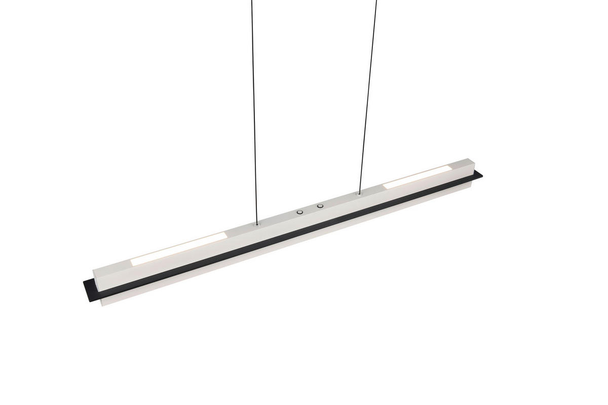 LED-HÄNGELEUCHTE Athina   - Schwarz/Grau, Design, Kunststoff/Metall (95/75-150cm) - Novel