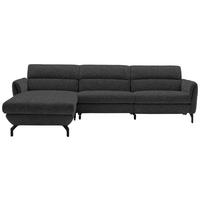 ECKSOFA Anthrazit Chenille  - Anthrazit/Schwarz, Design, Textil/Metall (187/299cm) - Schöner Wohnen