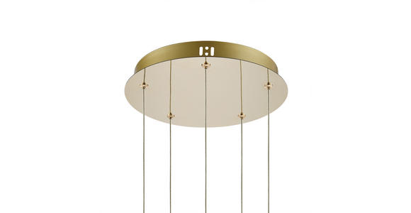 LED-HÄNGELEUCHTE 30/150 cm   - Goldfarben, Design, Glas/Metall (30/150cm) - Dieter Knoll