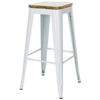 BARPALL i vit  - vit, Modern, metall/trä (44/77/44cm) - MID.YOU