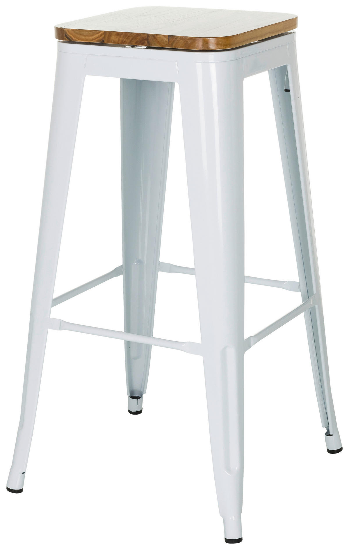 BARPALL i vit  - vit, Modern, metall/trä (44/77/44cm) - MID.YOU