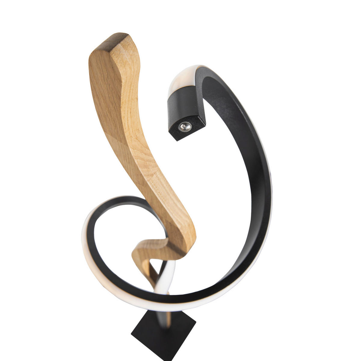 LED-STEHLEUCHTE - Schwarz, Natur, Holz/Metall (20/20/150cm) - Waldwelt