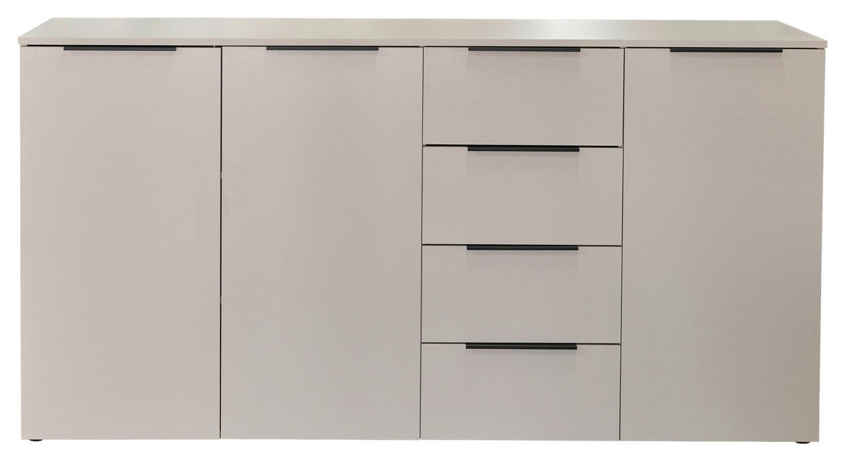 SIDEBOARD  181,5/93/42 cm 4 Schublade(n)  - Kaschmir/Schwarz, KONVENTIONELL, Holzwerkstoff/Kunststoff (181,5/93/42cm) - Xora