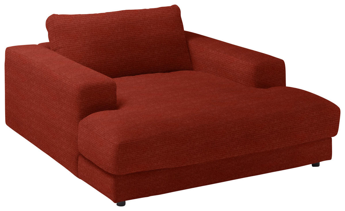 XXL-SESSEL in Chenille Rostfarben  - Rostfarben/Schwarz, Design, Kunststoff/Textil (150/86/170cm) - Lomoco