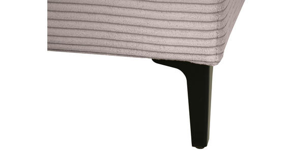 HOCKER Velours Hellgrau  - Hellgrau/Schwarz, Design, Textil/Metall (140/45/80cm) - Xora