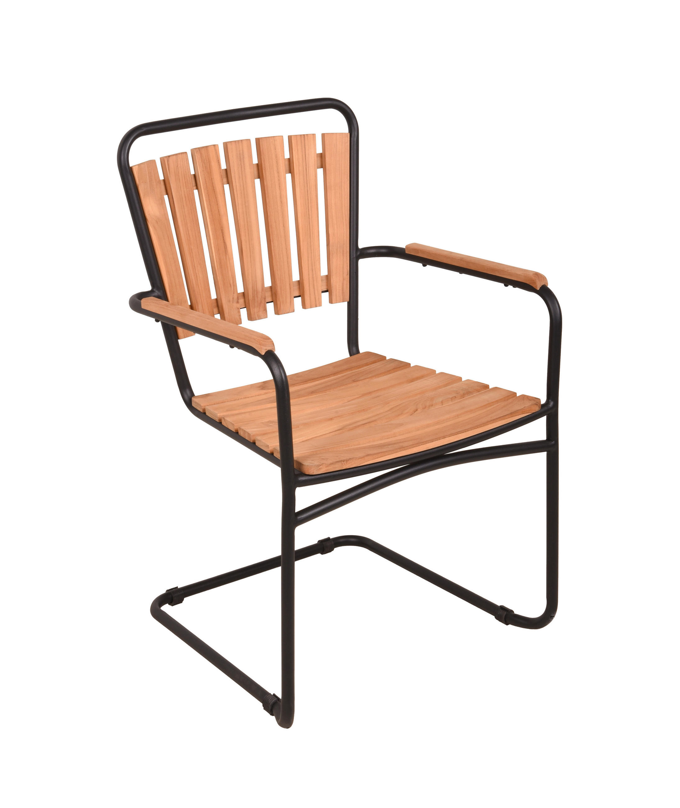 Gardenson Gartenstuhl Braun, Schwarz 58x90x55 cm