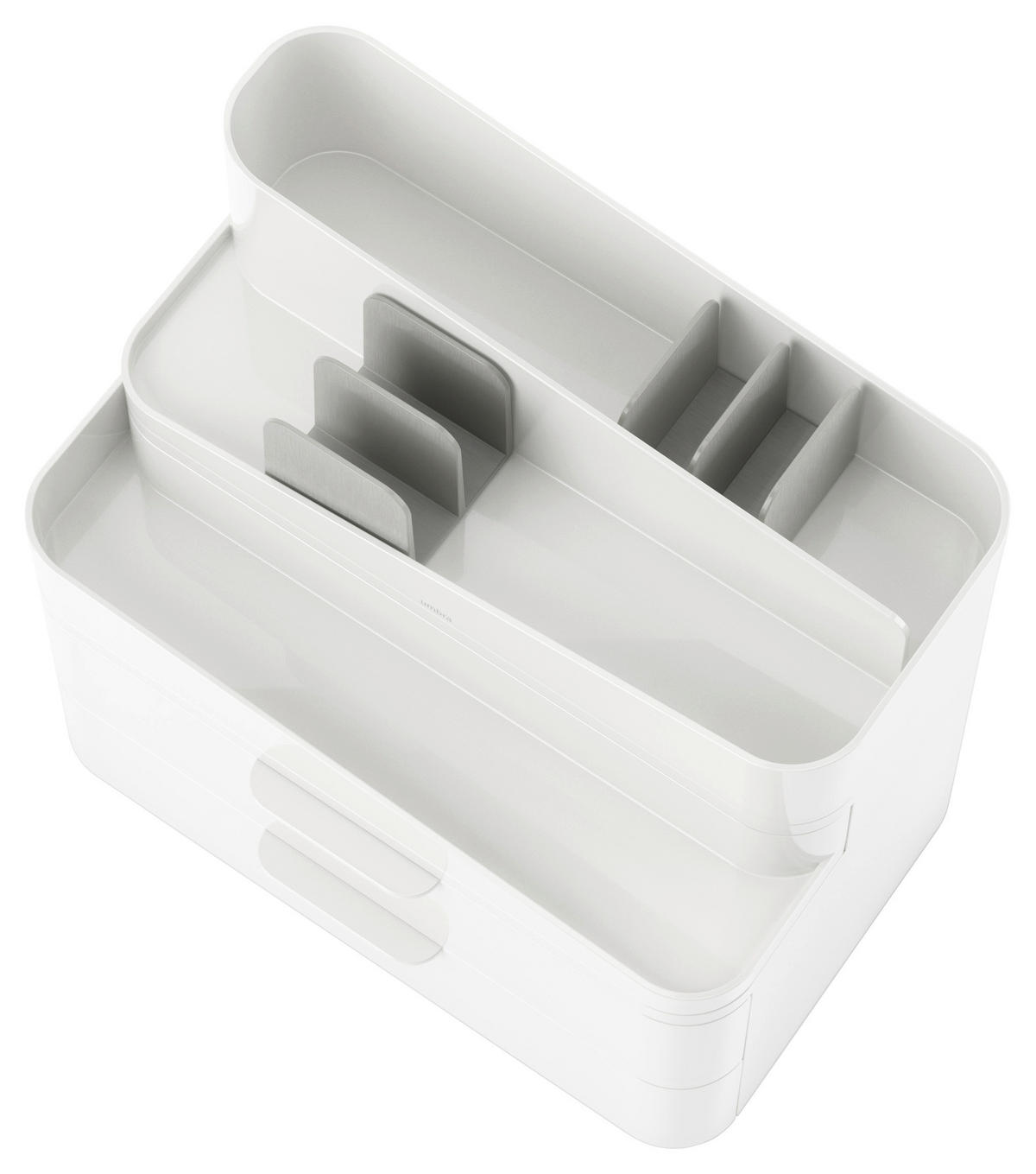 ORGANIZATOR ZA KOZMETIKU  siva, bijela  GLAM  - bijela/siva, Basics, plastika (48,4/24,8/26,7cm) - Umbra