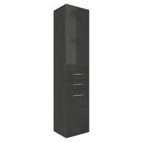 HOCHSCHRANK 40/180/35 cm  - Chromfarben/Graphitfarben, KONVENTIONELL, Holzwerkstoff/Metall (40/180/35cm) - Xora