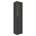 HOCHSCHRANK 40/180/35 cm  - Chromfarben/Graphitfarben, KONVENTIONELL, Holzwerkstoff/Metall (40/180/35cm) - Xora