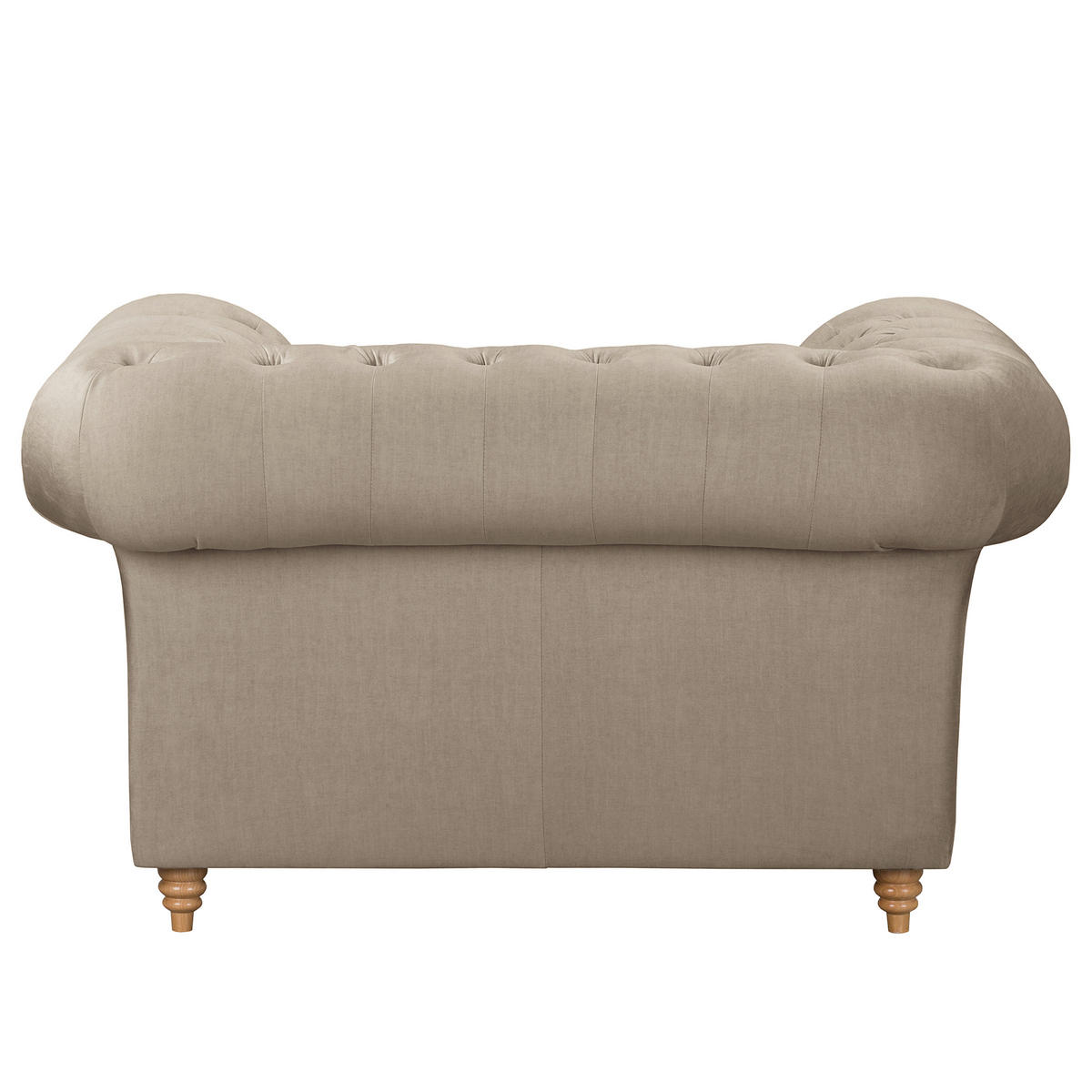 SESSEL in Mikrofaser Taupe  - Taupe, Design, Holz/Textil (128/75/91cm) - P & B