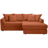 ECKSOFA Rostfarben Cord  - Rostfarben/Schwarz, Design, Kunststoff/Textil (235/175cm) - Carryhome