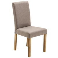 STUHL  in Webstoff Textil  - Taupe/Eichefarben, KONVENTIONELL, Holz/Textil (44/92/57cm) - Carryhome