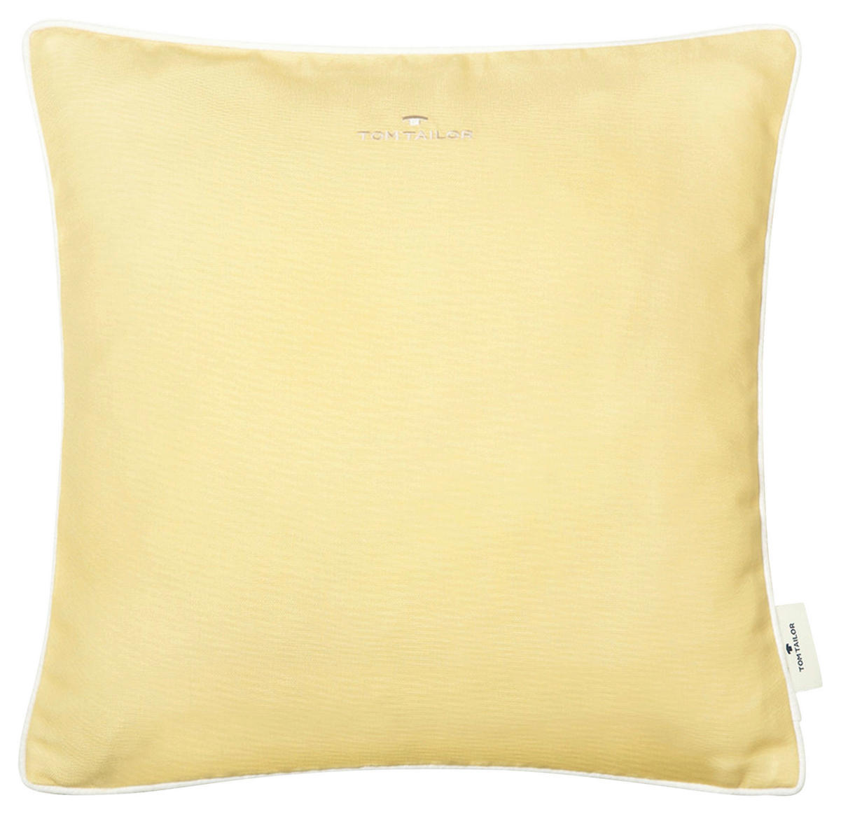 KUDDFODRAL Dove Signature 40/40 cm  - gul, Klassisk, textil (40/40cm) - Tom Tailor